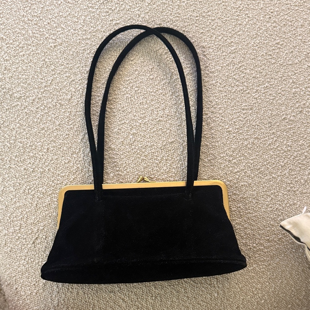 Urban Outfitters Black Handbag with Gold Accents